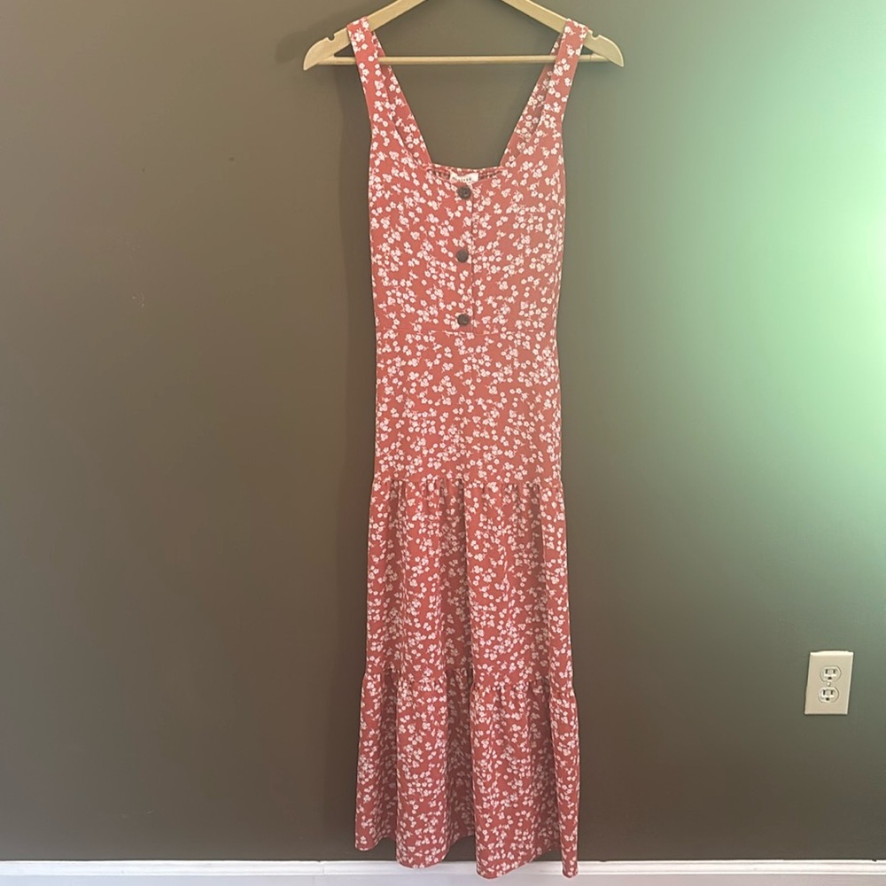 Monteau Floral Ruffled Maxi Sundress